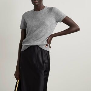 THEORY Basic Tee Feather Cashmere